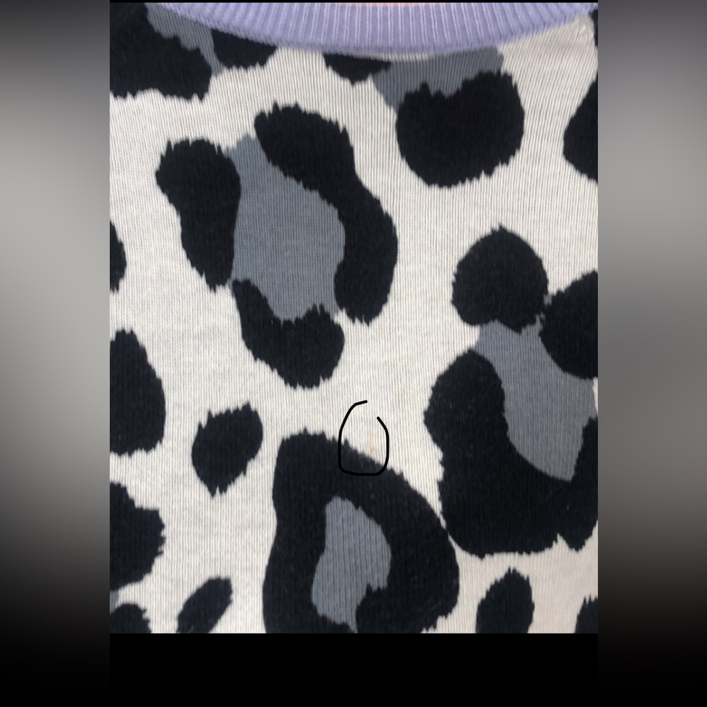 EUC Whispr super soft animal print with lavender trim silk blend sweater. - Picture 11 of 11